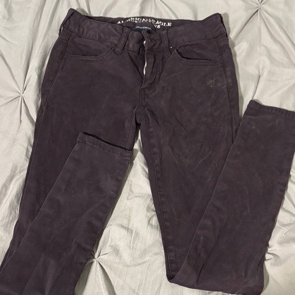American Eagle Outfitters Women's Dark Gray Skinny Pants